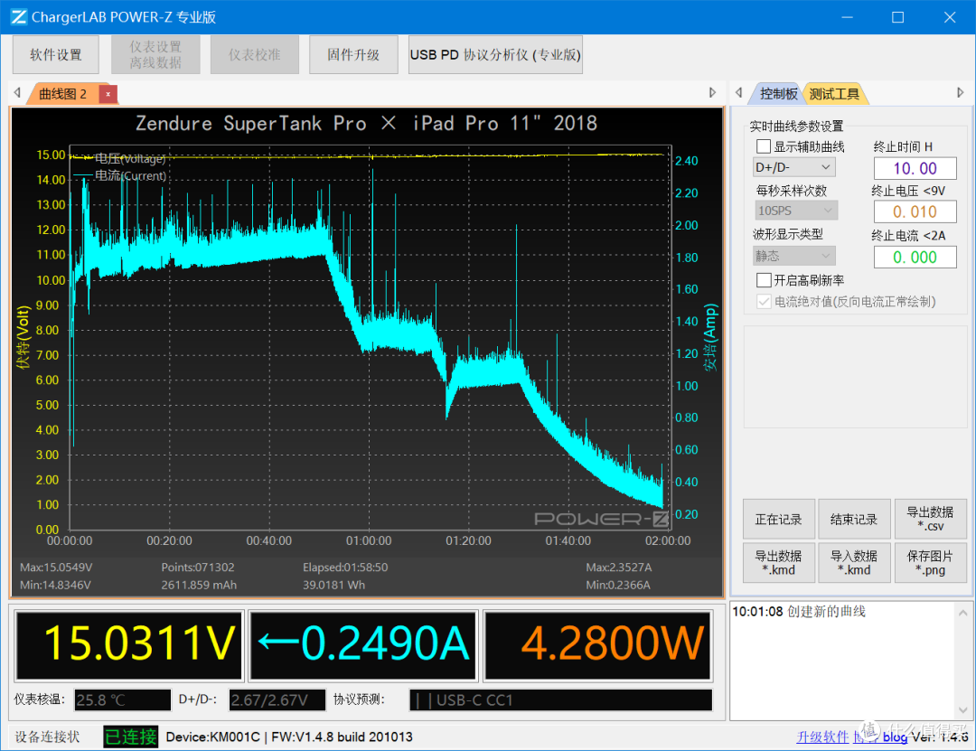 征拓 SuperTank Pro 移动电源评测:单口100W盲插+OLED屏显+固件可升级
