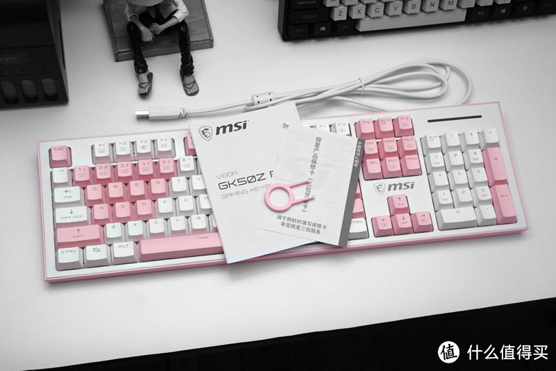 又一款为女性玩家定制的键盘，微星GK50Z PIXEL机械键盘开箱