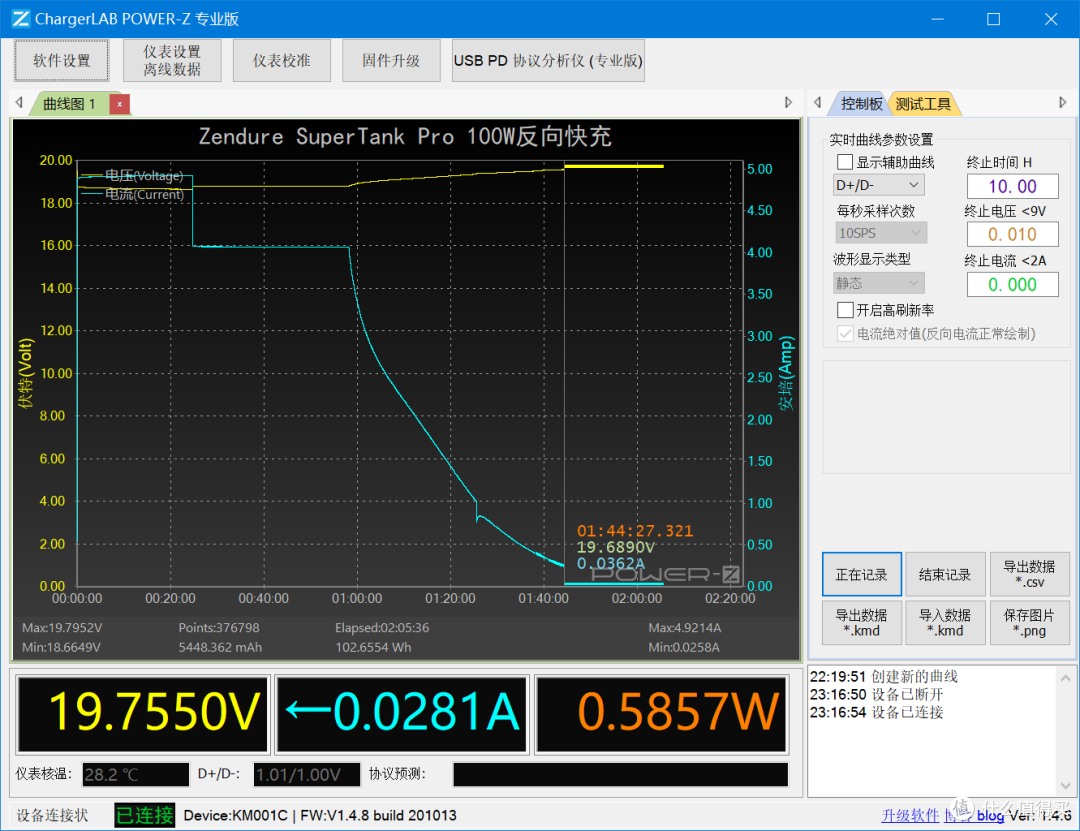 征拓 SuperTank Pro 移动电源评测:单口100W盲插+OLED屏显+固件可升级