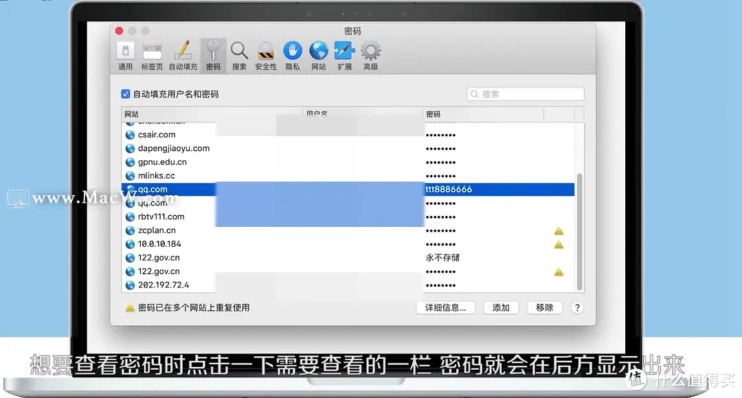 Mac小技巧：查看Mac电脑上面Safari保存的密码
