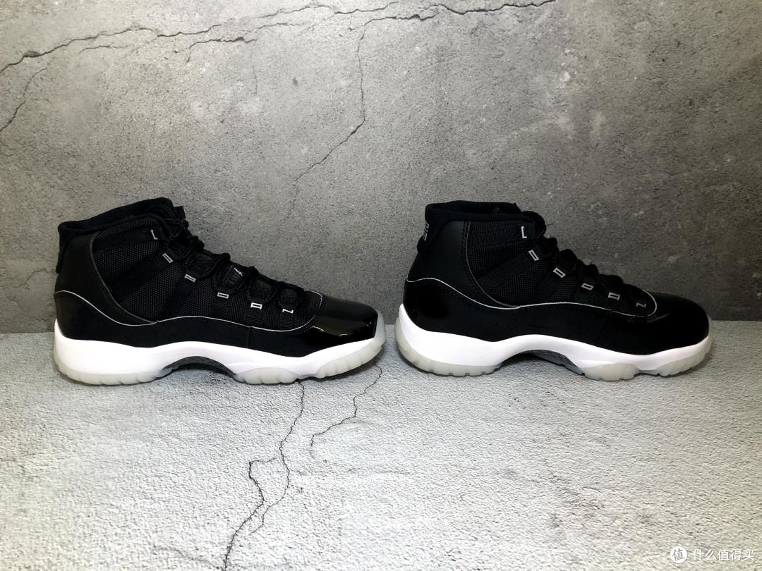 AJ11 黑银 25周年 同尺码有什么不同? 女款对比GS款