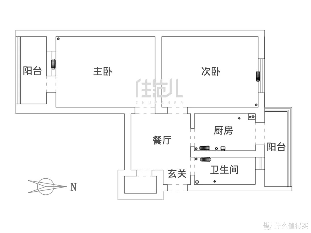 爆改61㎡老破小，收纳超50%，竟然连客厅都不要了！