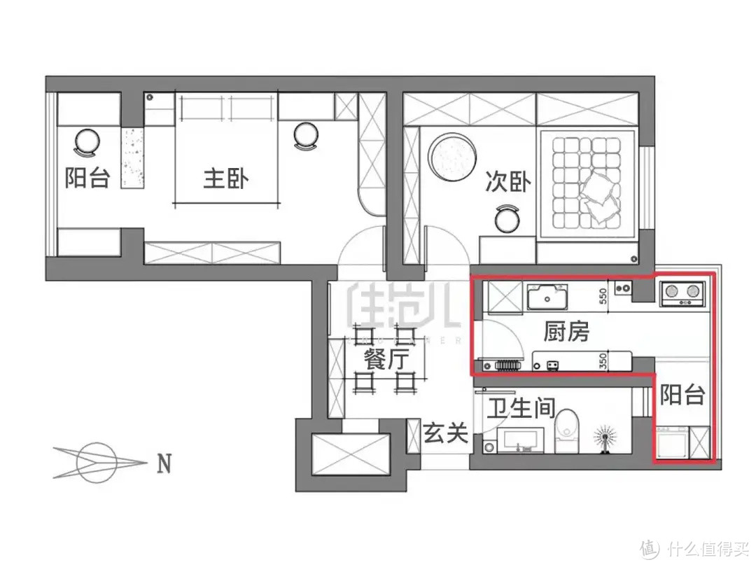 爆改61㎡老破小，收纳超50%，竟然连客厅都不要了！