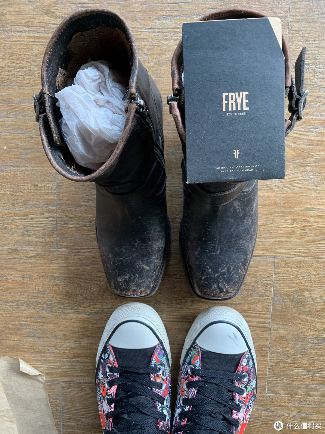 新年第一晒——FRYE  Smith Engineer自然做旧款靴子