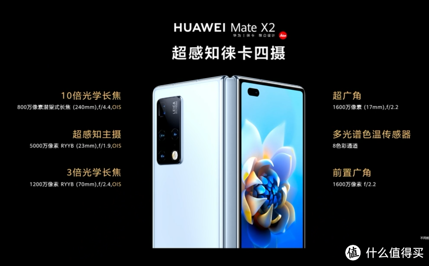 华为发布 Mate X2 可折叠新旗舰：双楔形一体设计、麒麟9000、徕卡超感知四摄