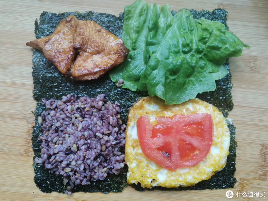 假期出游美食，网红折叠紫菜包饭，口味自己决定，低脂饱腹