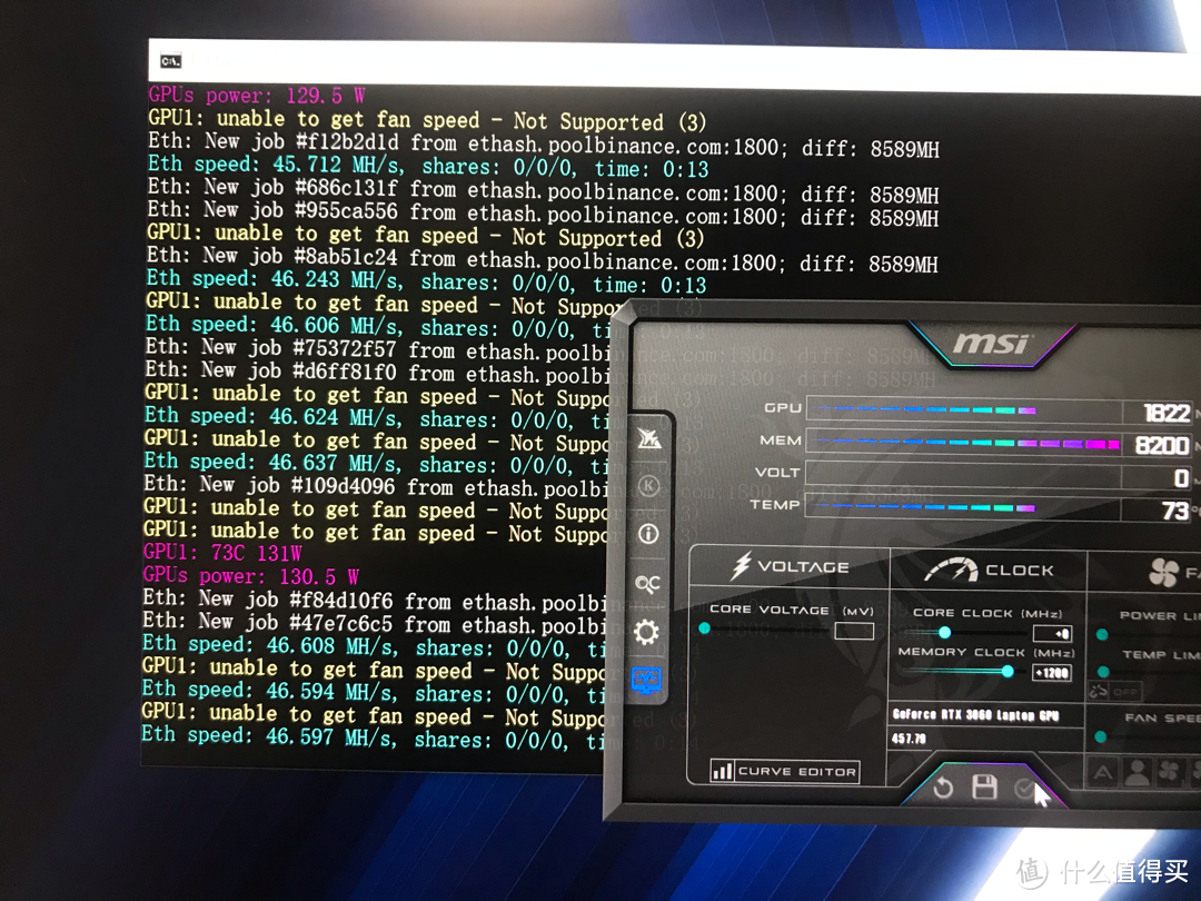 Rtx3060笔记本轻量挖矿简测