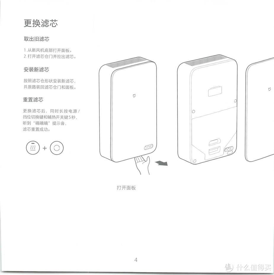 小米新风80空气净化器（含说明书）米家 新风系统新风机C1 家用除甲醛