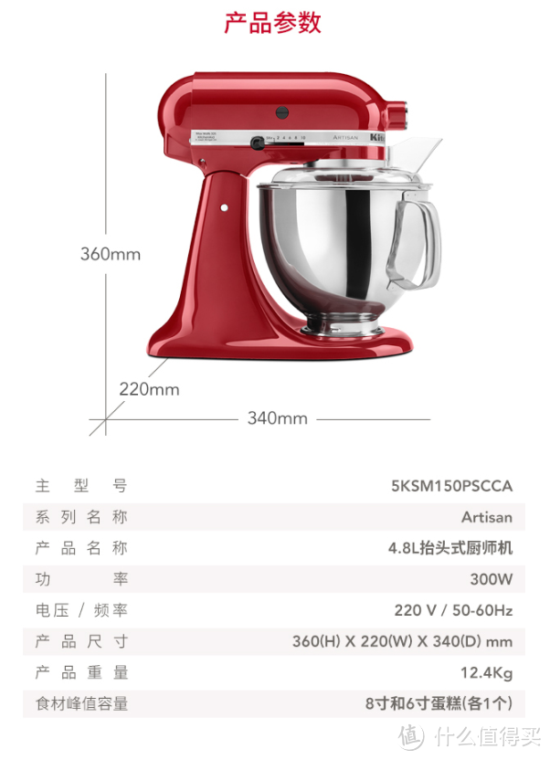 始于颜值,能否终于实力?Kitchenaid凯膳怡4.8L抬头式厨师机使用测评