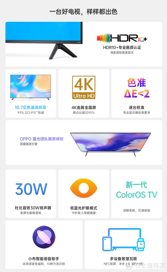 OPPO 10亿色4K低蓝光护眼电视比你更懂你的眼，带给你不一样的音画表现