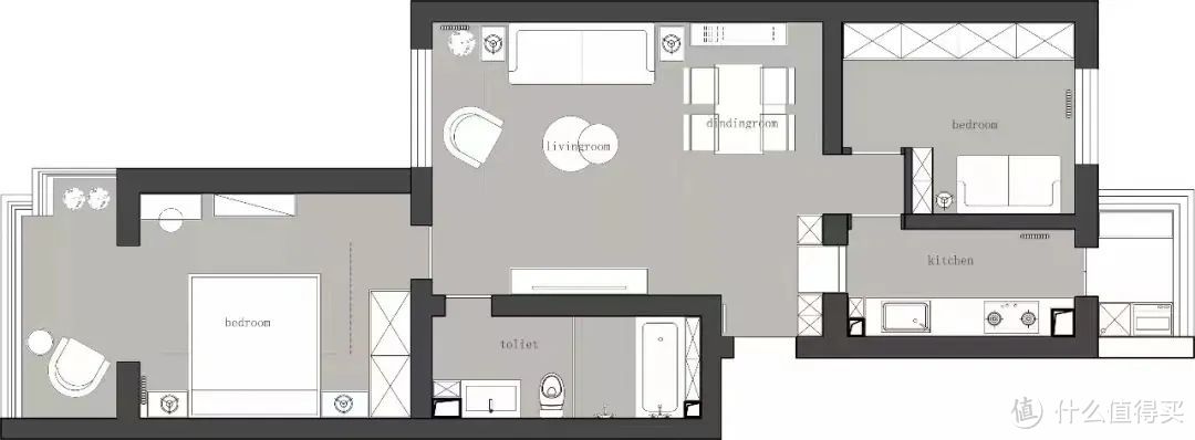 最像豪宅的75m²,一室三用0杂物,卫生间比我家还精致!