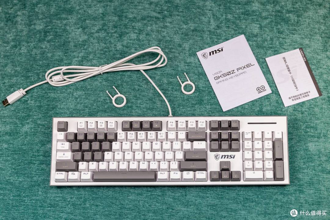 低调的高颜值机械键盘MSI VIGOR GK50Z PIXEL40度灰 轻体验