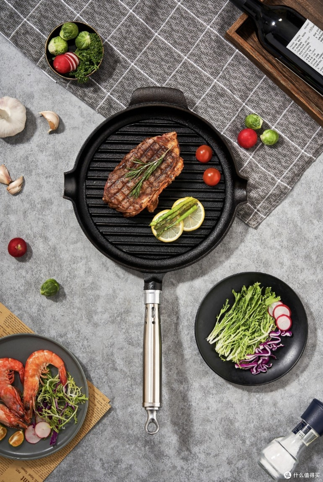 专业牛排煎锅,源自瑞典百年铸铁工艺_烹饪锅具_什么值得买