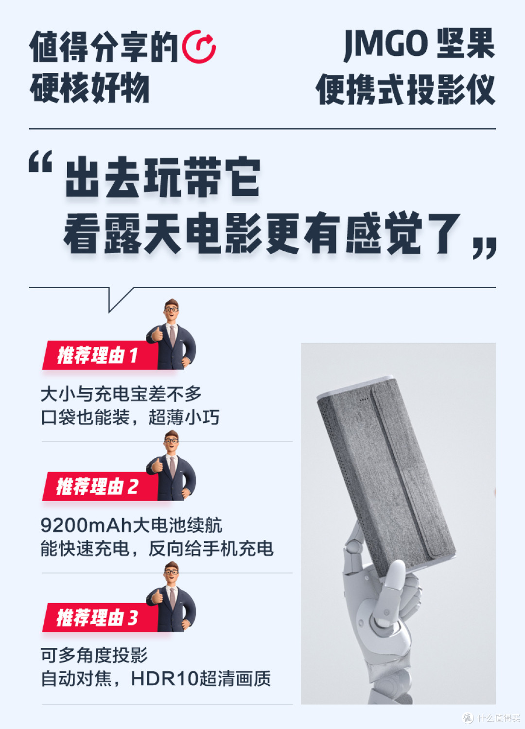 JMGO 坚果便携式投影仪