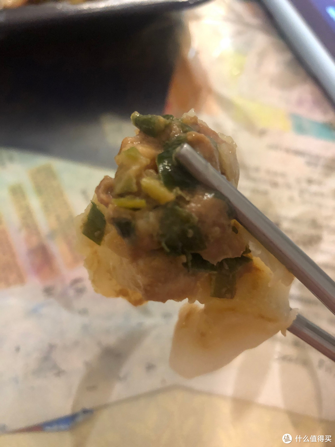 皮真的很薄,肉也很多,韭菜很明显