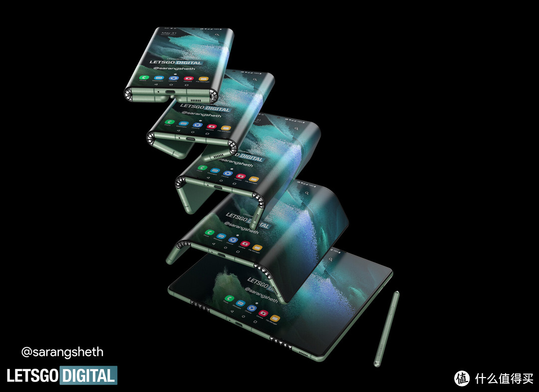 又一种折叠形态，三星 Galaxy Z Fold Tab 折叠机渲染图出炉