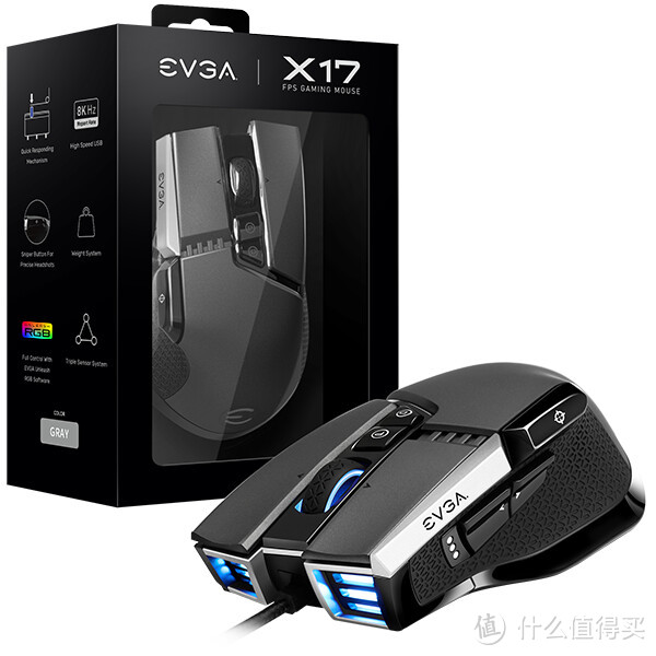 EVGA 发布 X17、X15 游戏鼠标，RLA支持低延迟分析器