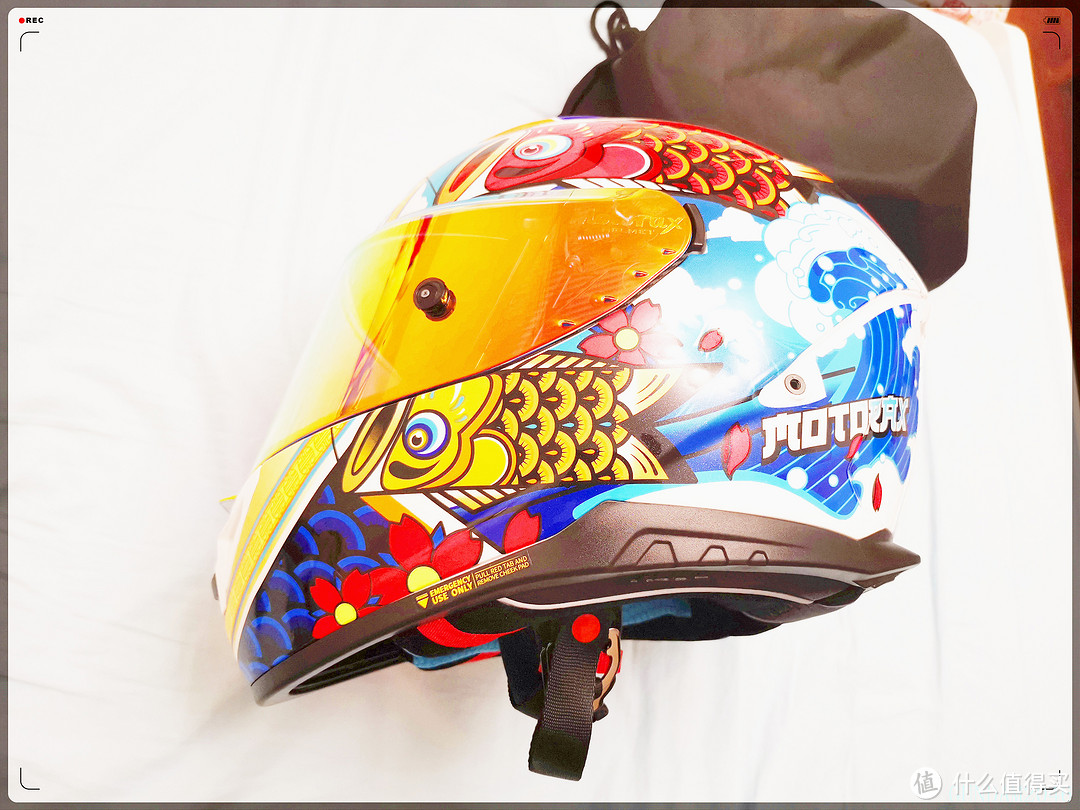 种草--莫雷士R50S锦鲤 摩托车头盔 静态展示