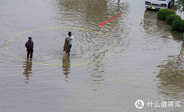 大雨后的广东，老大爷自带工具上街捉鱼，网友：我也想去