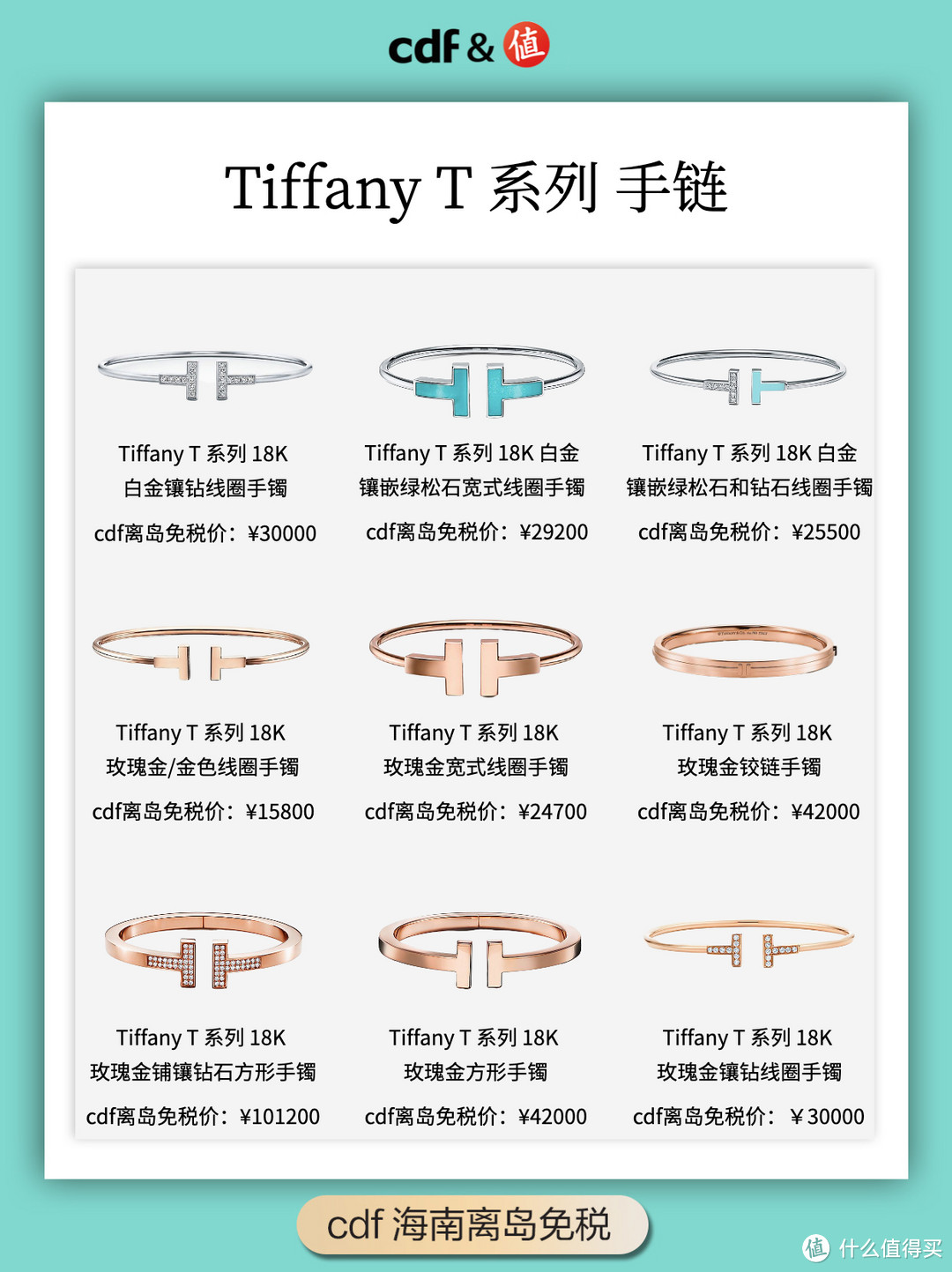 2021年Tiffany蒂芙尼离岛免税全新报价！吐血整理！