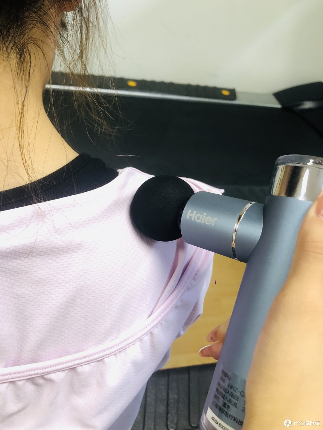 海尔（haier）新品上市的筋膜枪-松霾蓝