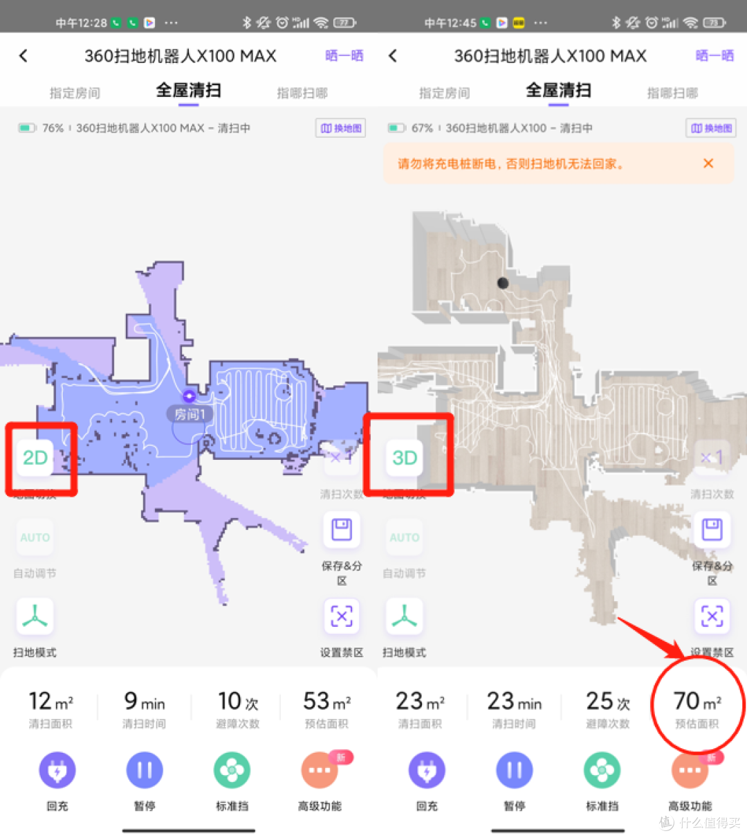 又智能又有趣的360X100扫地机器人,推荐买给家里老人用!