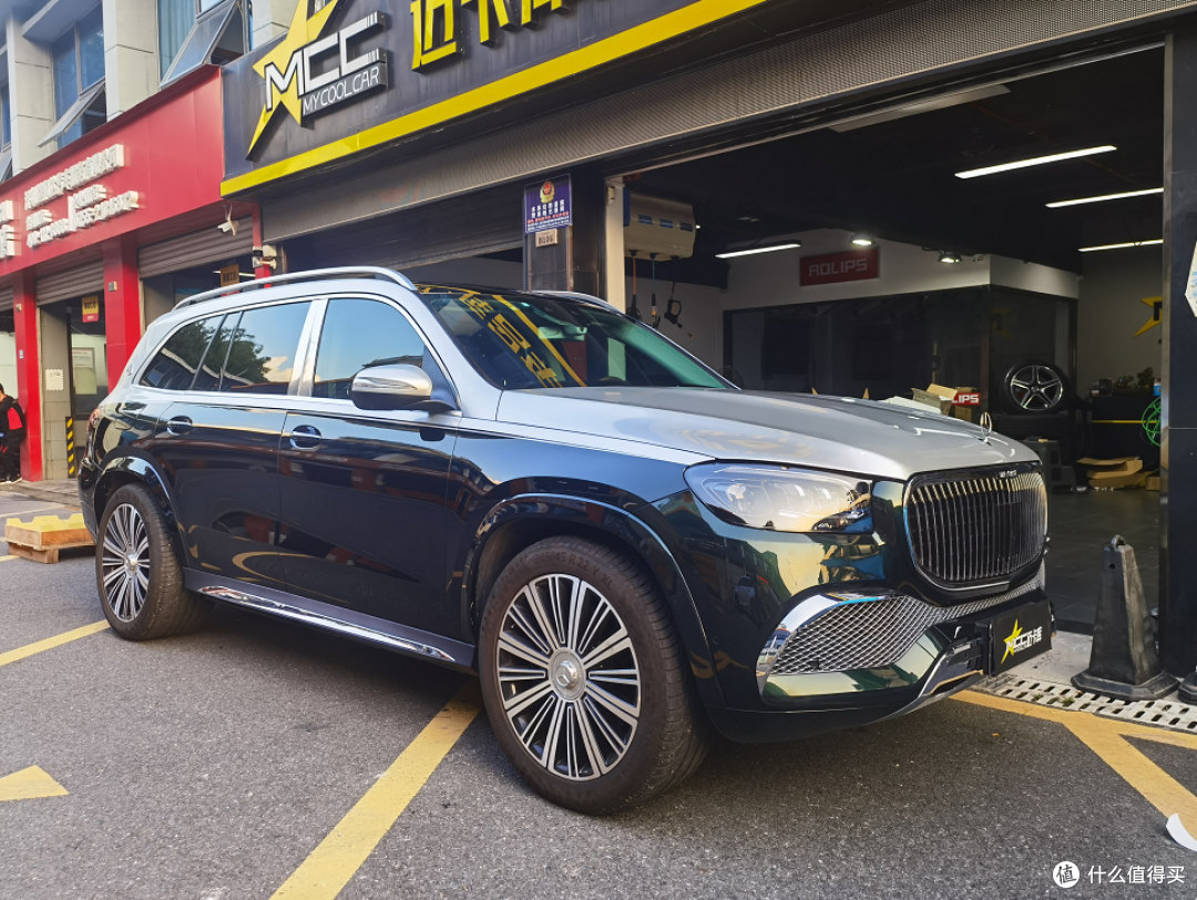 迈巴赫gls480改gls600双拼改色,还原双色腰线_汽车整车_什么值得买