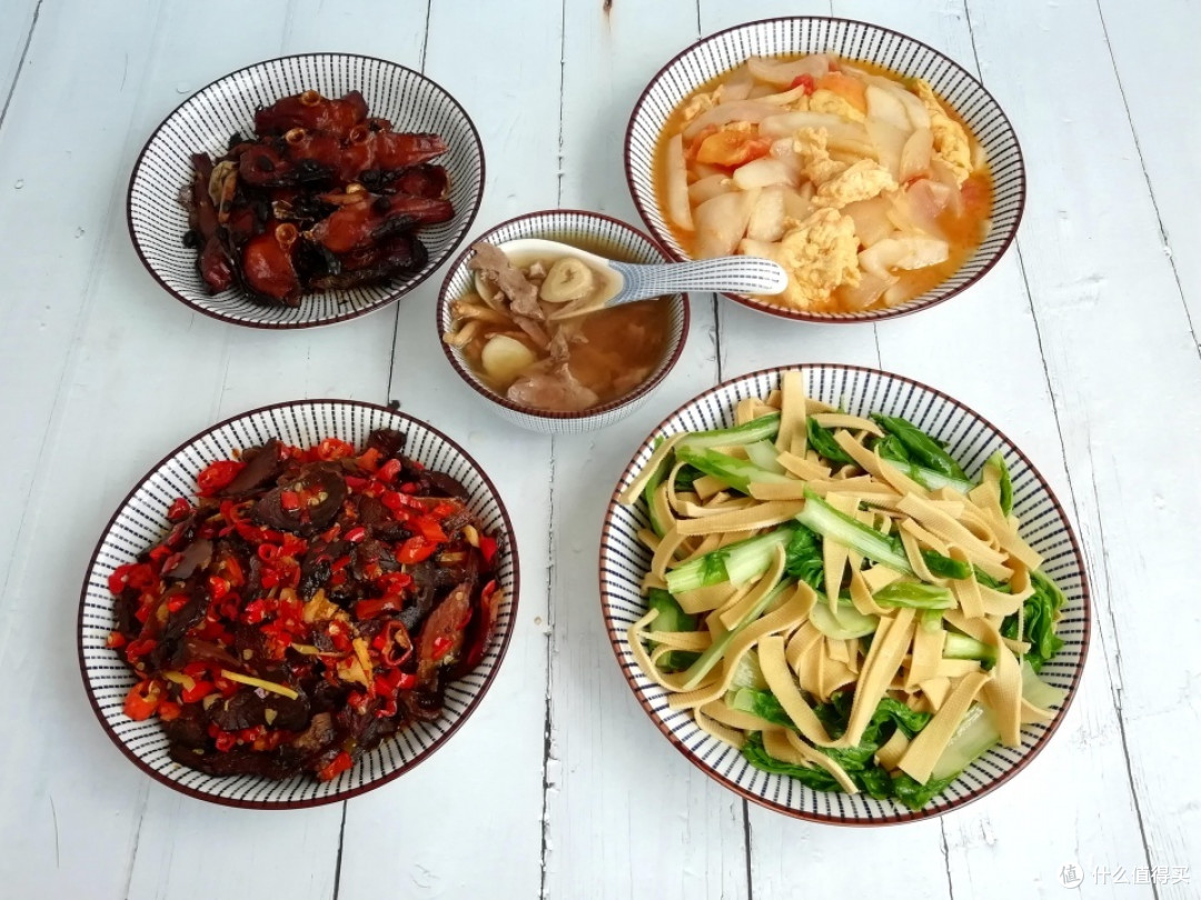 晒晒我家的午餐,做了4菜1汤,有荤有素,吃得超满足!