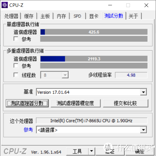 CPU-Z测试分数