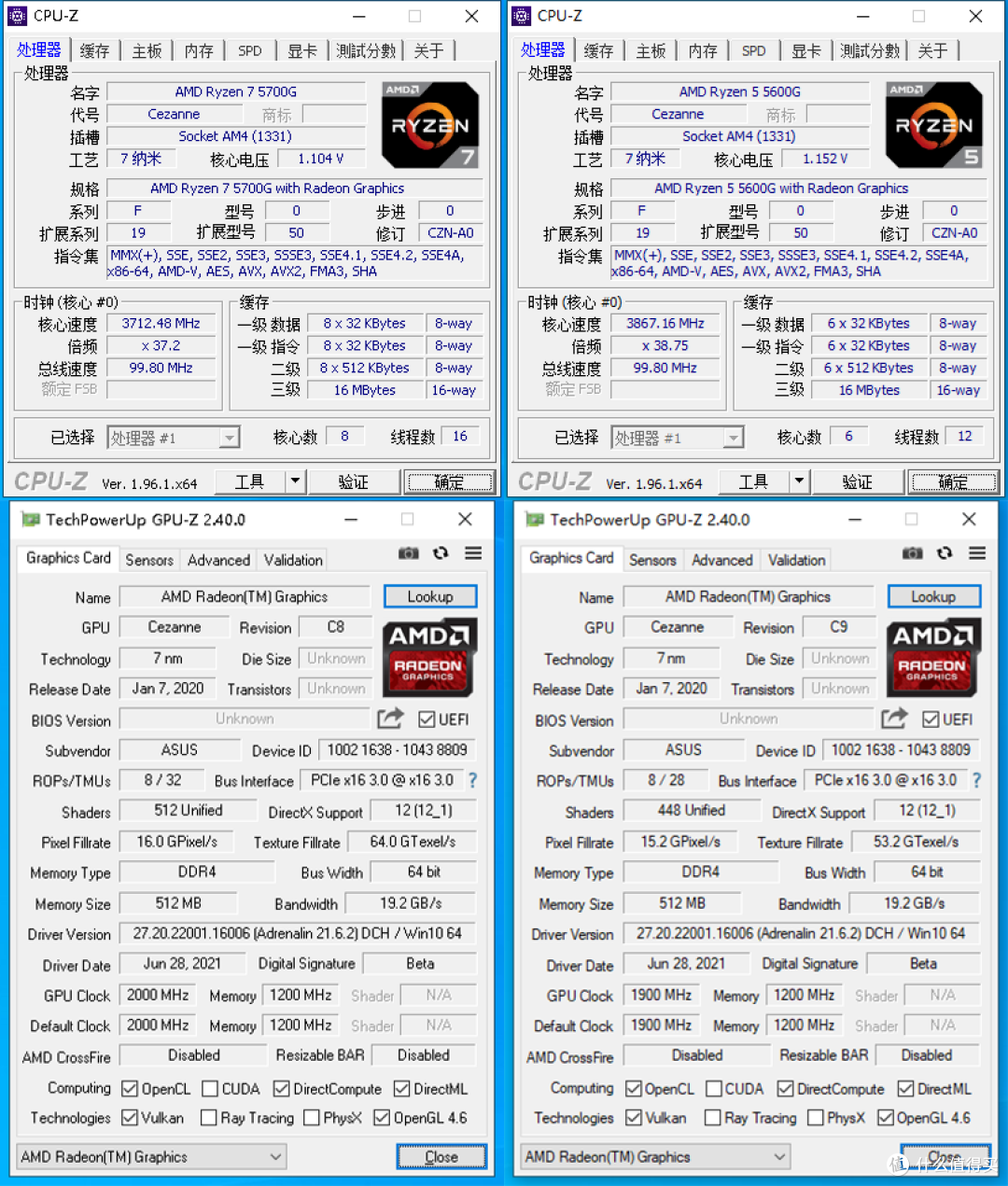 锐龙 5000g系列评测_cpu_什么值得买