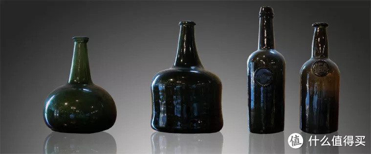 ▲ 17-19世纪的葡萄酒瓶