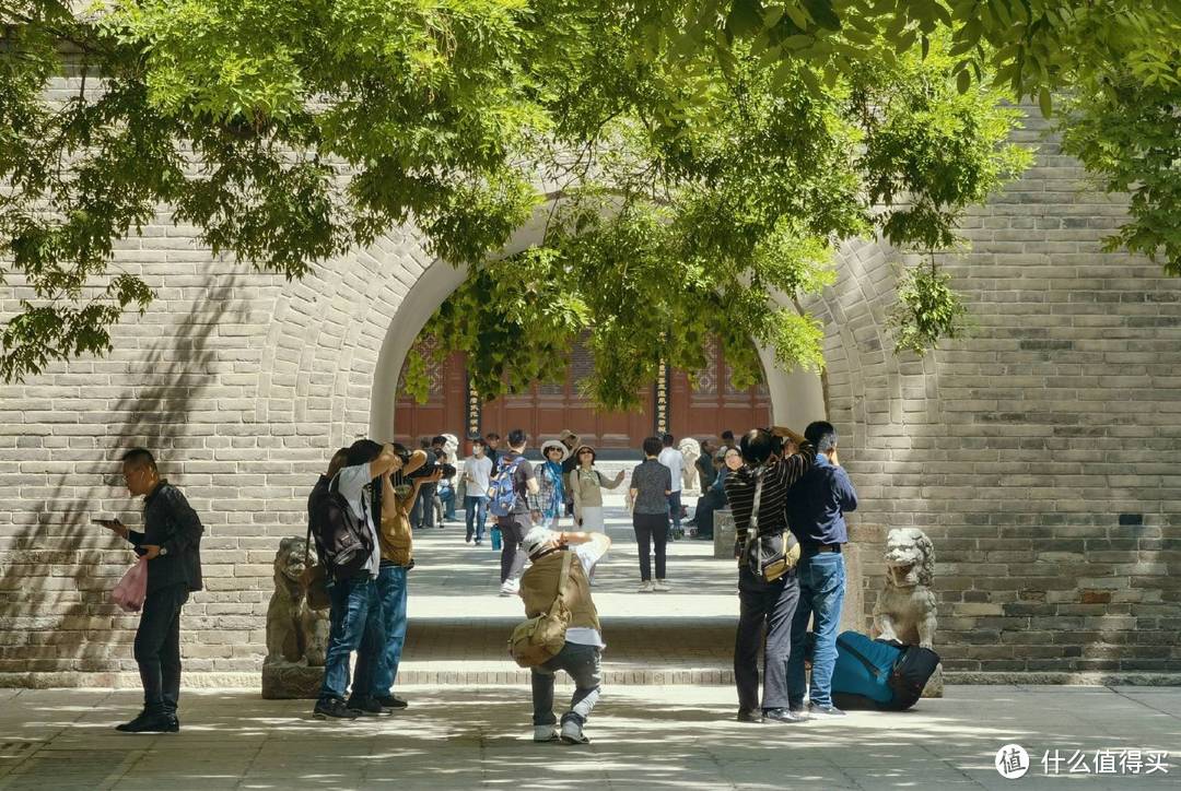 小雁塔内栽种的郁郁葱葱的国槐投下浓密的树影。小雁塔，位于长安城安仁坊荐福寺（今陕西西安南郊）内，与大雁塔同为唐长安城保留至今的重要标志。©图虫创意