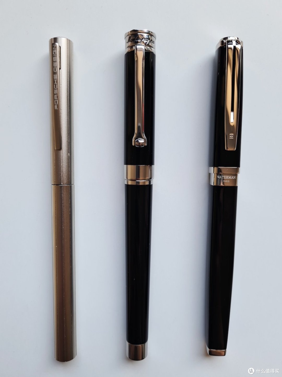 从左到右依次为Porsche Design P3125 Slim, 万特佳Parola Slim和威迪文Exception Slim