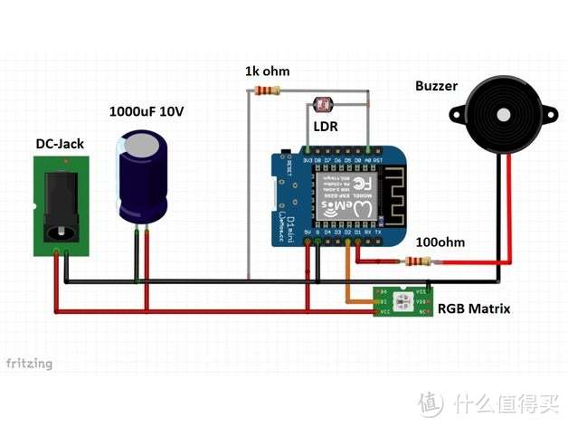  ESP8266+2812做AWTRIX像素时钟和天猫精灵合体,做个漂亮的全彩电子钟实木智能音箱