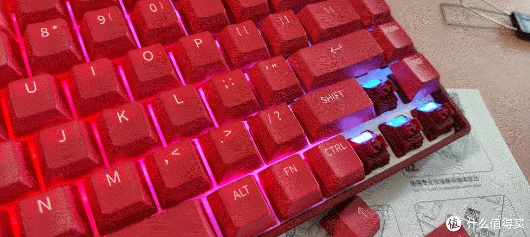 这个配色我喜欢，达尔优烈焰红A84键盘入手