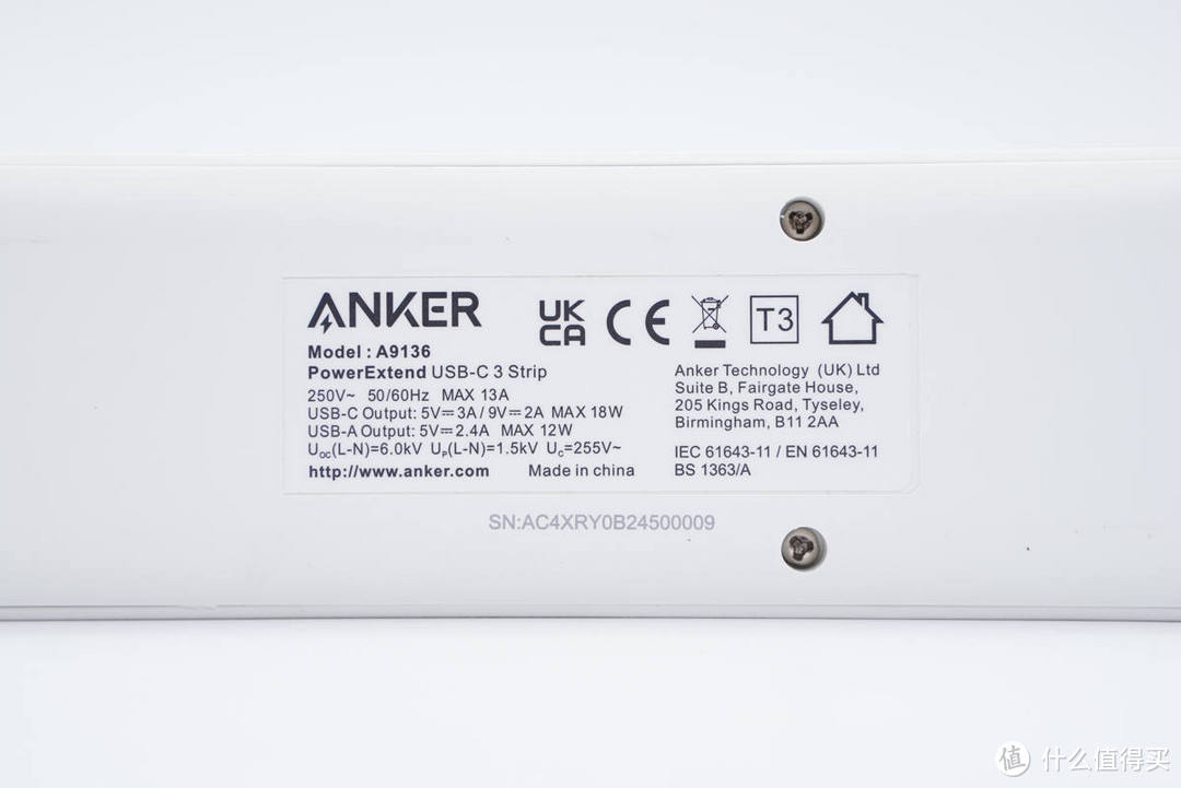 拆解报告：ANKER安克18W PD快充英规延长线插座A9136