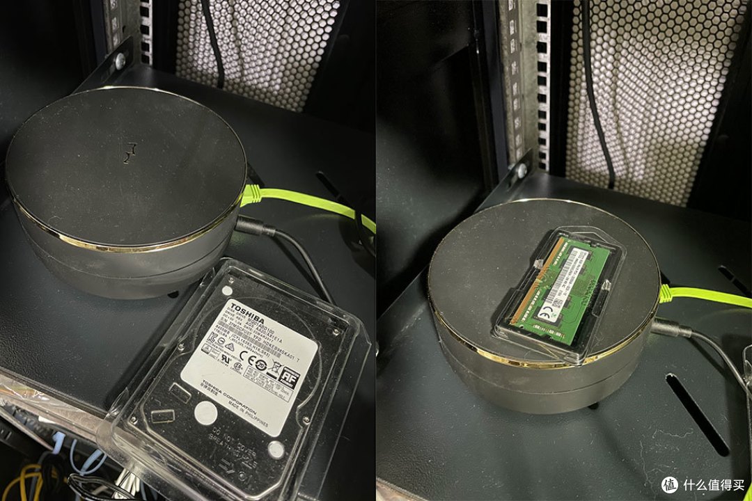 猫盘尺寸与普通硬盘以及内存条对比