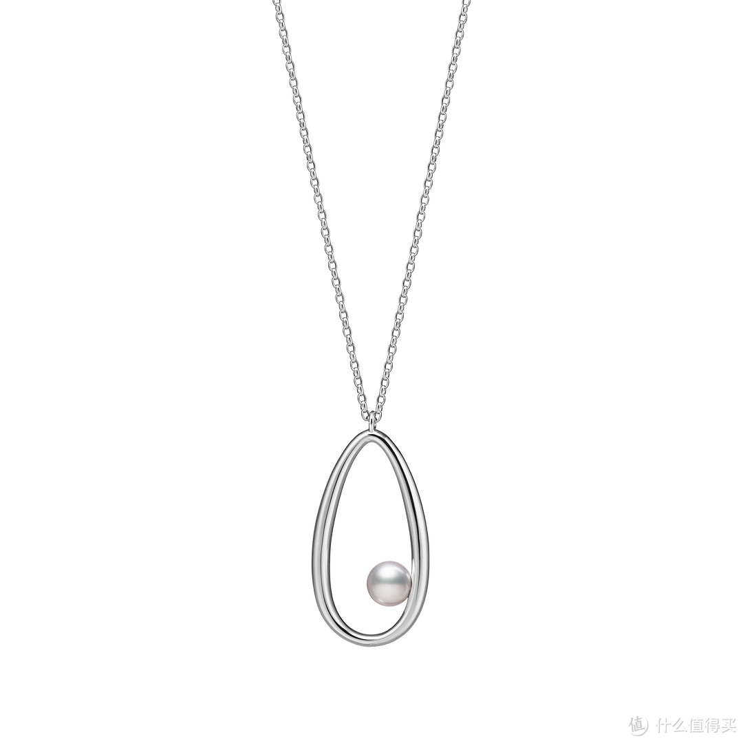 Mikimoto 18K白金吊链配日本Akoya珍珠