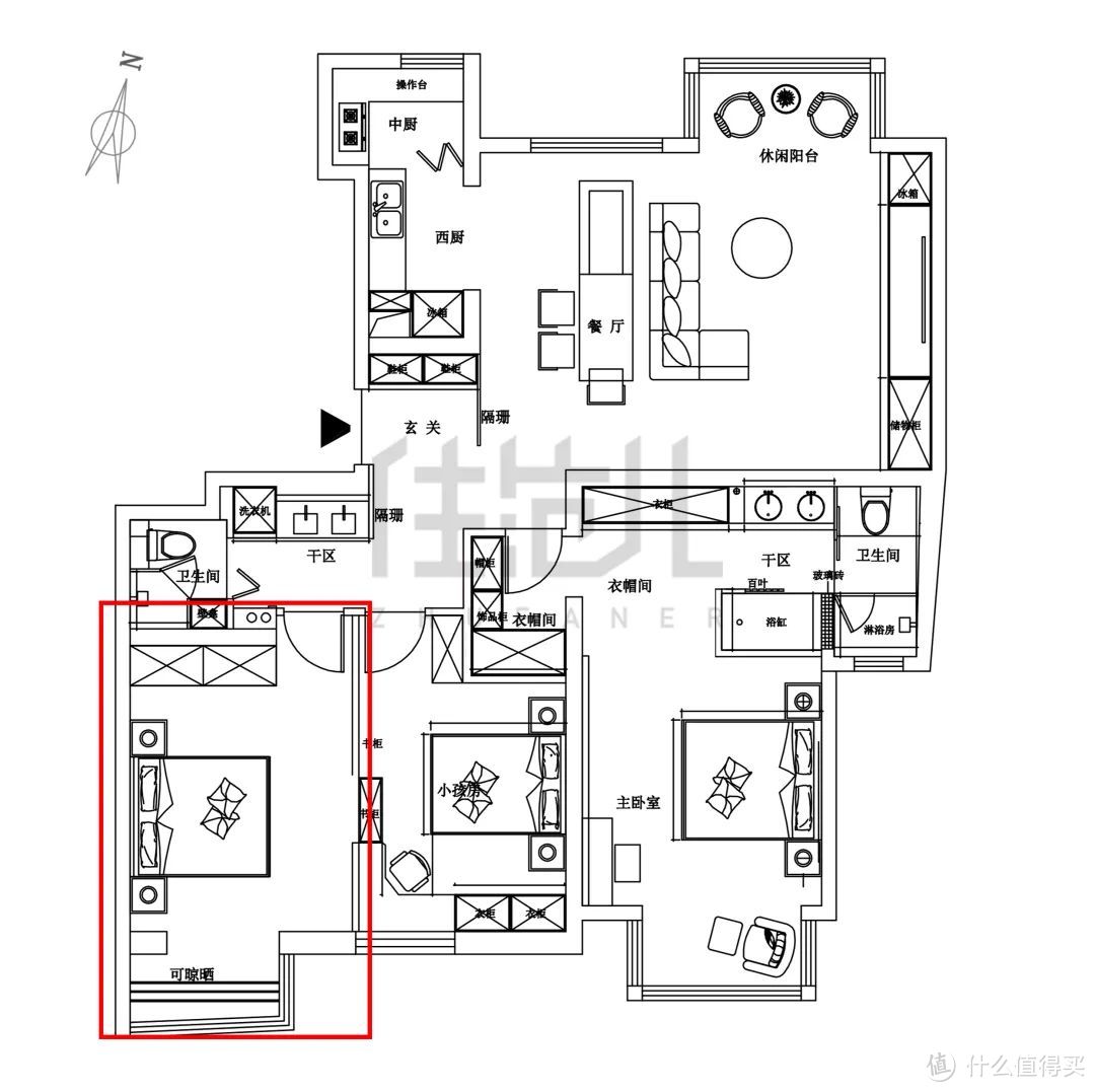 绝！5口之家0杂物，只靠1扇门实现卫浴三分离