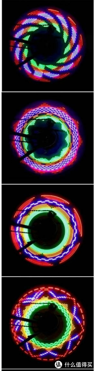 自行车超亮超大LED灯，辐条灯夜间警示七彩单车配件骑行装备电池
