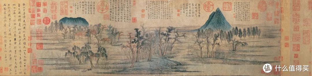 赵孟頫的《鹊华秋色图》，描绘了山东济南的华不注山和鹊山一带清旷恬淡的秋色。©台北“故宫博物院”
