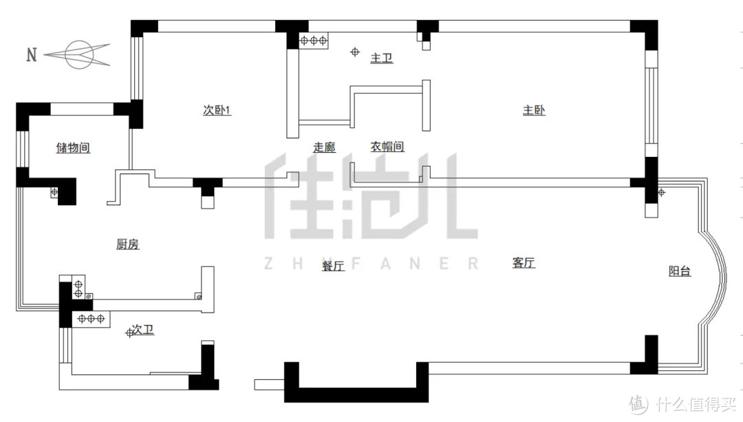 有娃家必乱？四处高柜+中西厨大横厅，这个二娃之家无比整洁！