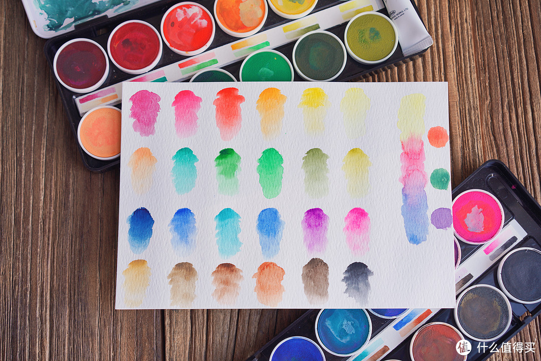 不透明水彩值不值得买?荷尔拜因蛋糕盘使用体验_绘画颜料_什么值得买