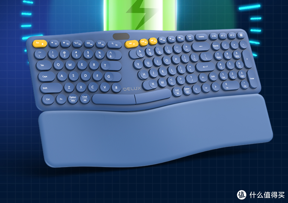 多彩发布 GM903 人体工学键盘，拱形曲面设计、三模+带屏显