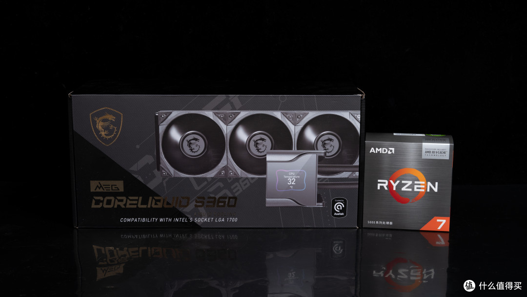 微星MEG CORELIQUID S360水冷搭配R7 5800X3D快测，屏幕可玩性高性能旗舰