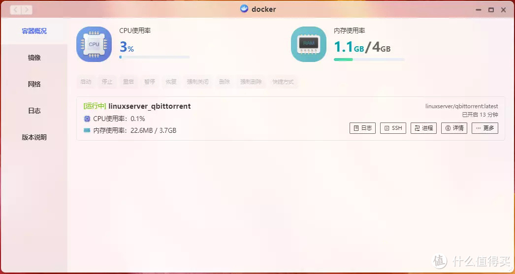 Docker容器主页面