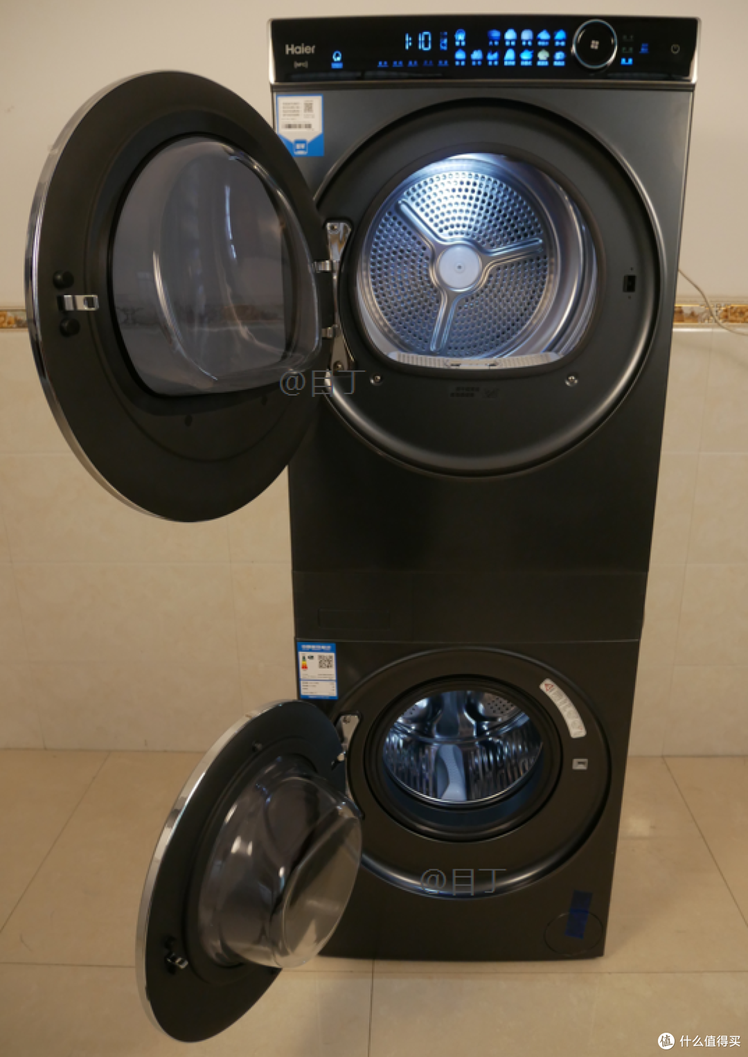 海尔Haier 叠黛和美 滚筒洗干护立式一体机XQG100-BD286U1+HGY100-F286U1 使用分享(小白向)