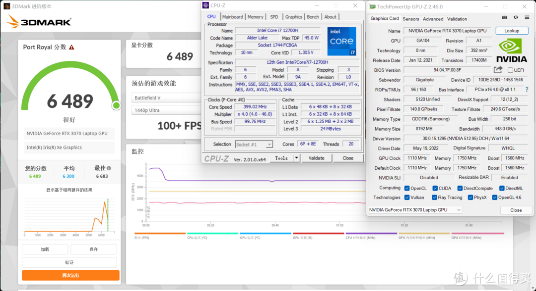 i7-12700H+RTX 3070超强游戏组合，技嘉AORUS 5 SE4游戏本拆解评测