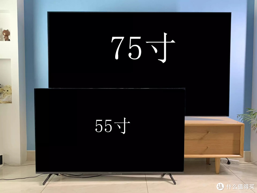 70和75寸电视实图对比图片