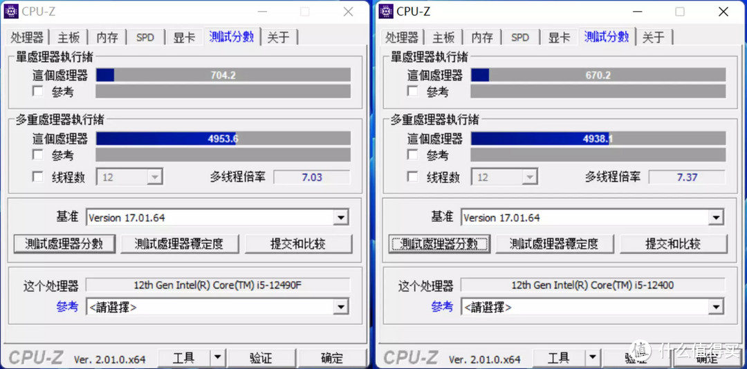 千元价位，黑化更强！intel i5-12490F和i5-12400实测对比